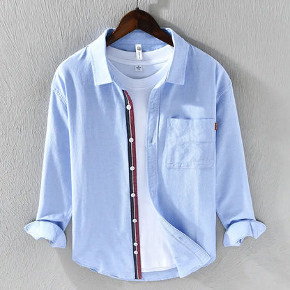 Camisa para hombre de algodón oxford estilo casual - Mateo