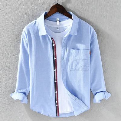 Camisa para hombre de algodón oxford estilo casual - Mateo