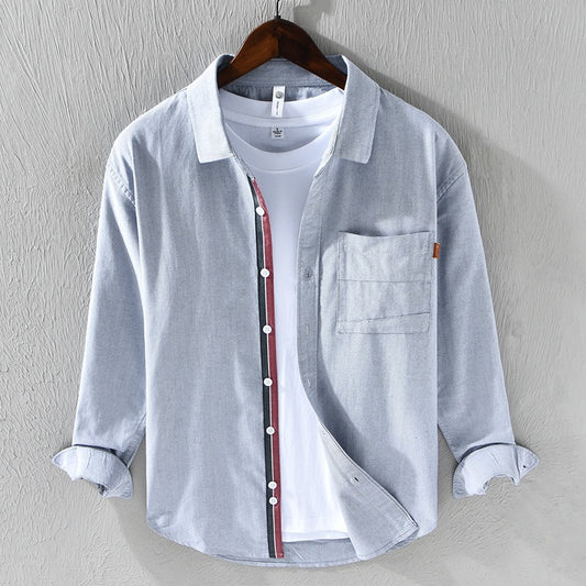 Camisa para hombre de algodón oxford estilo casual - Mateo