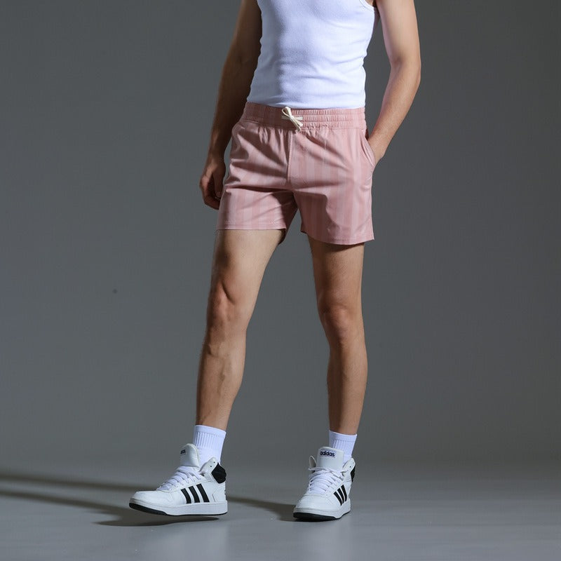 Pantalones cortos para hombre de poliéster con rayas verticales estilo deportivo - Julián