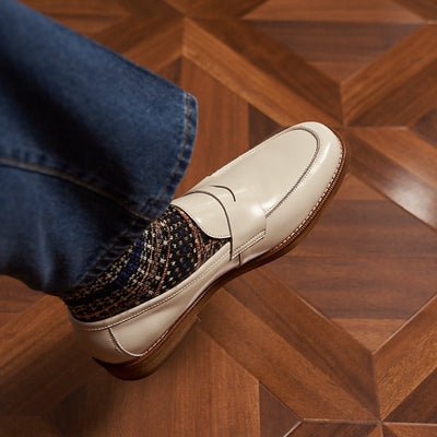 Mocasines hombre cuero genuino estilo clásico marrón - Whitmore