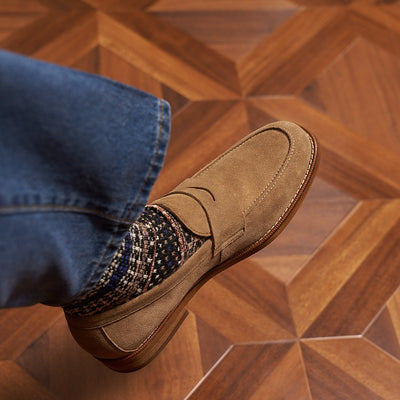 Mocasines hombre cuero genuino estilo clásico marrón - Whitmore