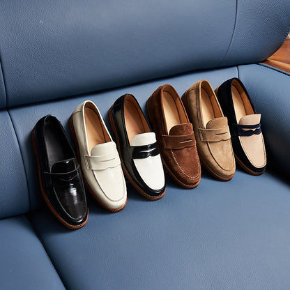 Mocasines hombre cuero genuino estilo clásico marrón - Whitmore