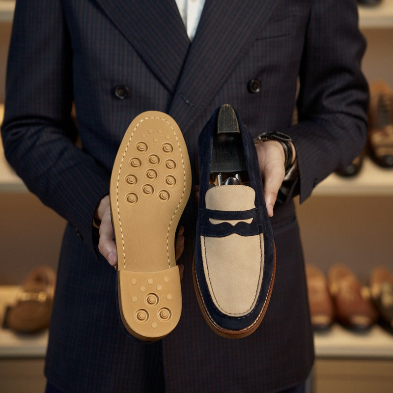Mocasines hombre cuero genuino estilo clásico marrón - Whitmore