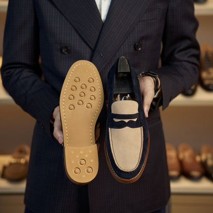 Mocasines hombre cuero genuino estilo clásico marrón - Whitmore