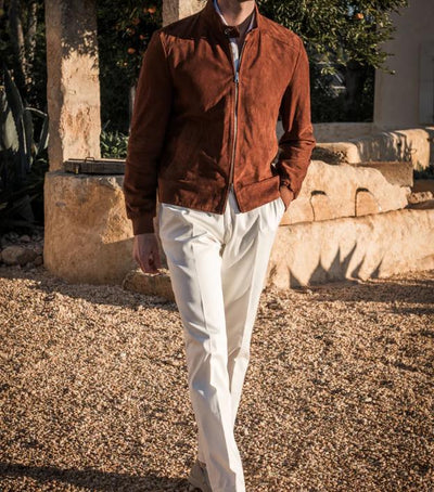 Jonas - Abrigo informal de ante liso