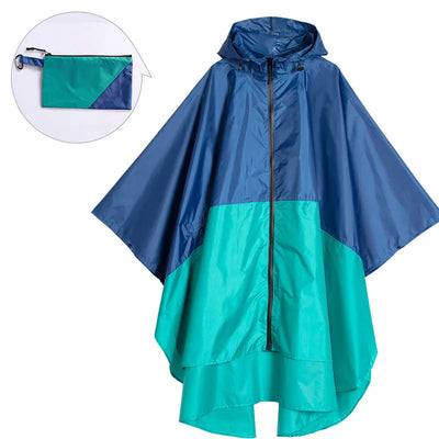 Poncho impermeable unisex portátil con capucha