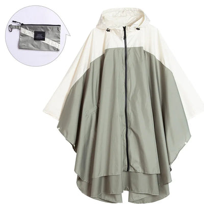 Poncho impermeable unisex portátil con capucha