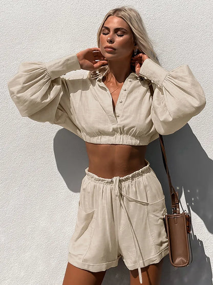 Yaiza - Conjunto informal de dos piezas de estilo minimalista