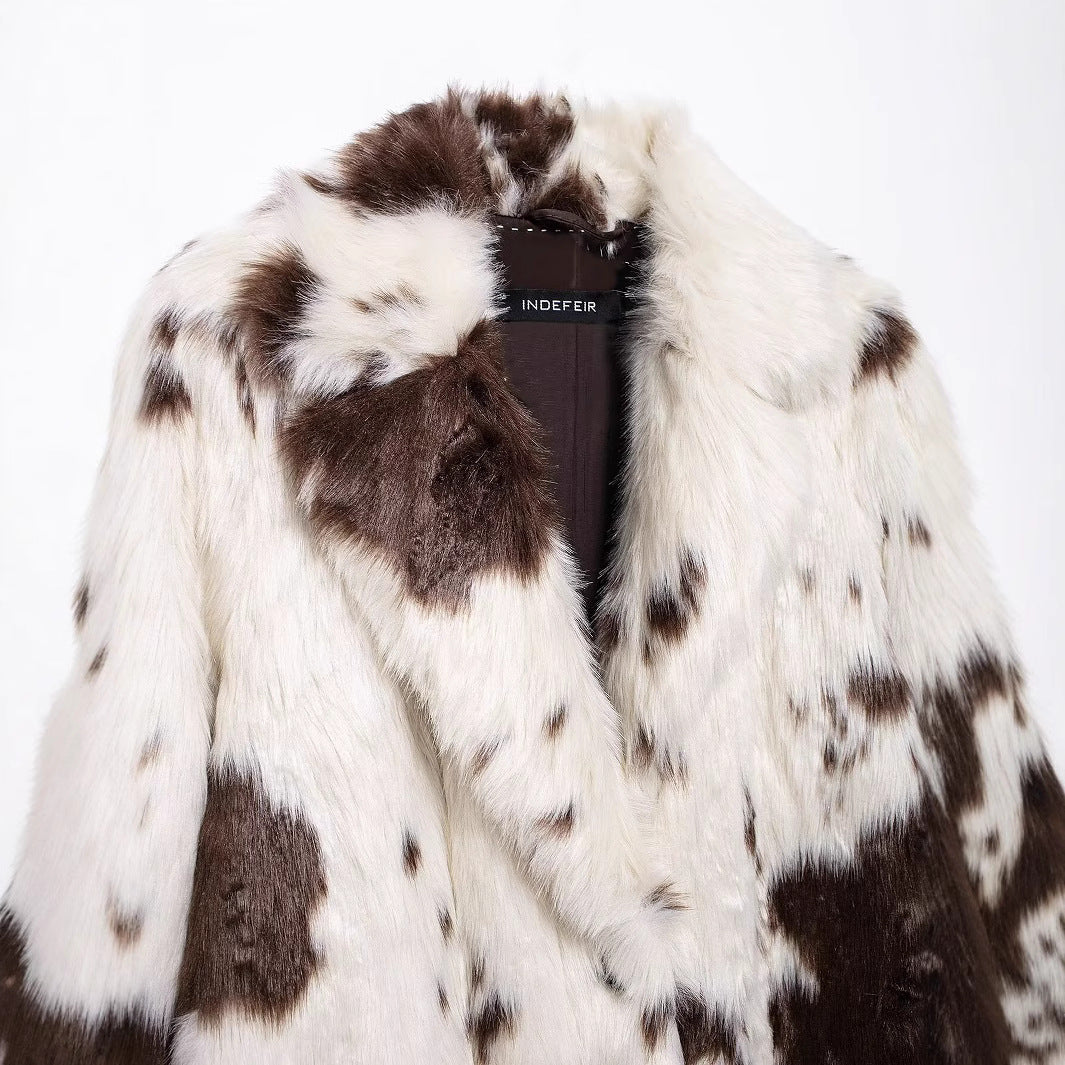 Abrigo largo mujer efecto textura estampada - Ilany