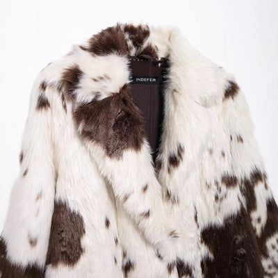 Abrigo largo mujer efecto textura estampada - Ilany