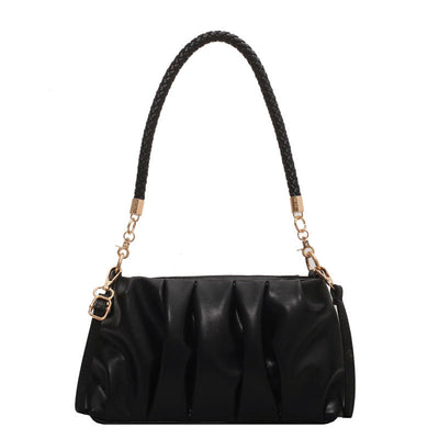 Bolso de hombro suave con pliegues – Evelina