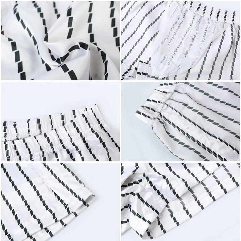 Moda playa nadar hombres pantalones cortos a rayas