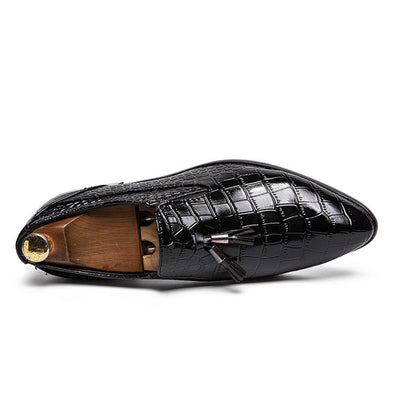 Mocasines de hombre de cuero elegante con borlas - Dominik