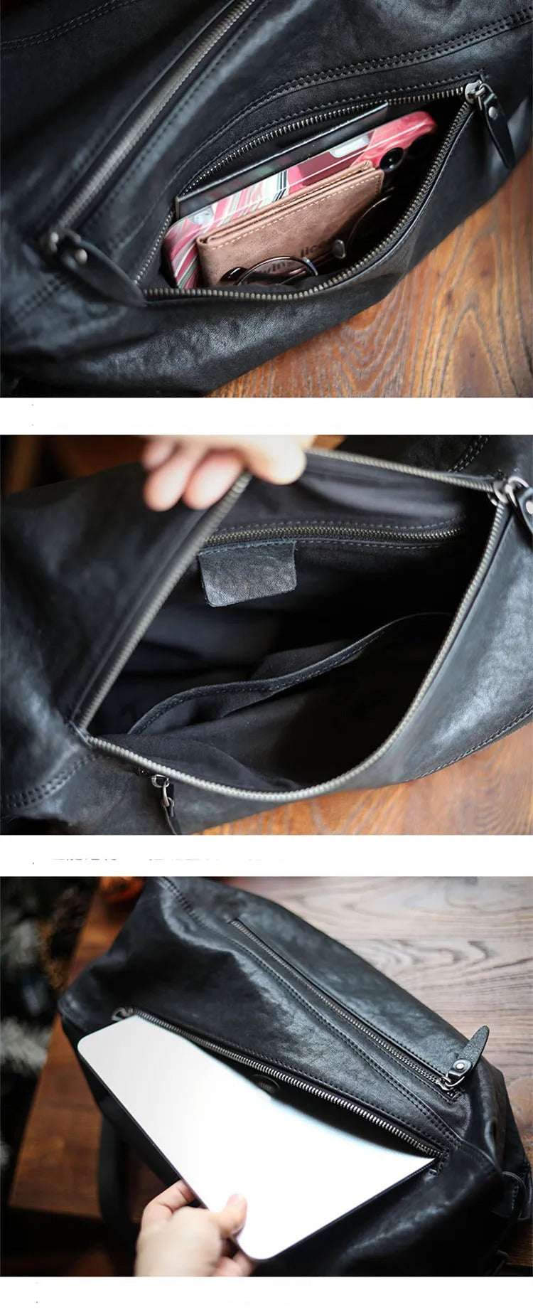 Mochila hombre con cremalleras diagonales estilo urbano - Gael