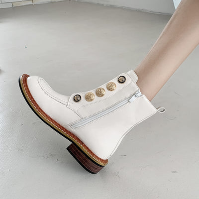 Botines con detalle de botones dorados - Enorie