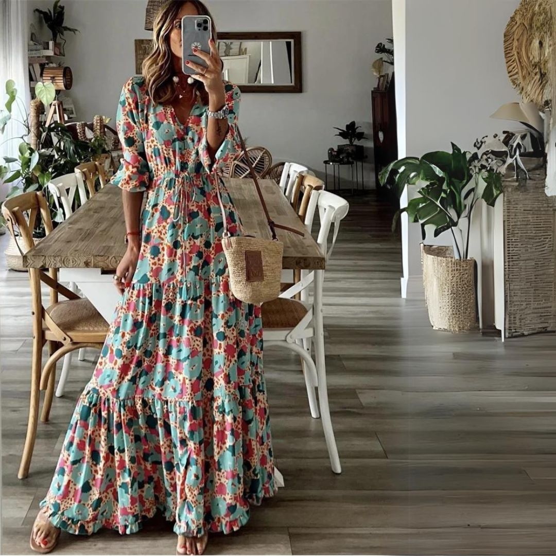 Maxi Vestido de Paisley Bohemio Amara