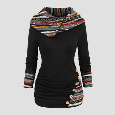 Marja - Sudadera con capucha para mujer de estilo boho