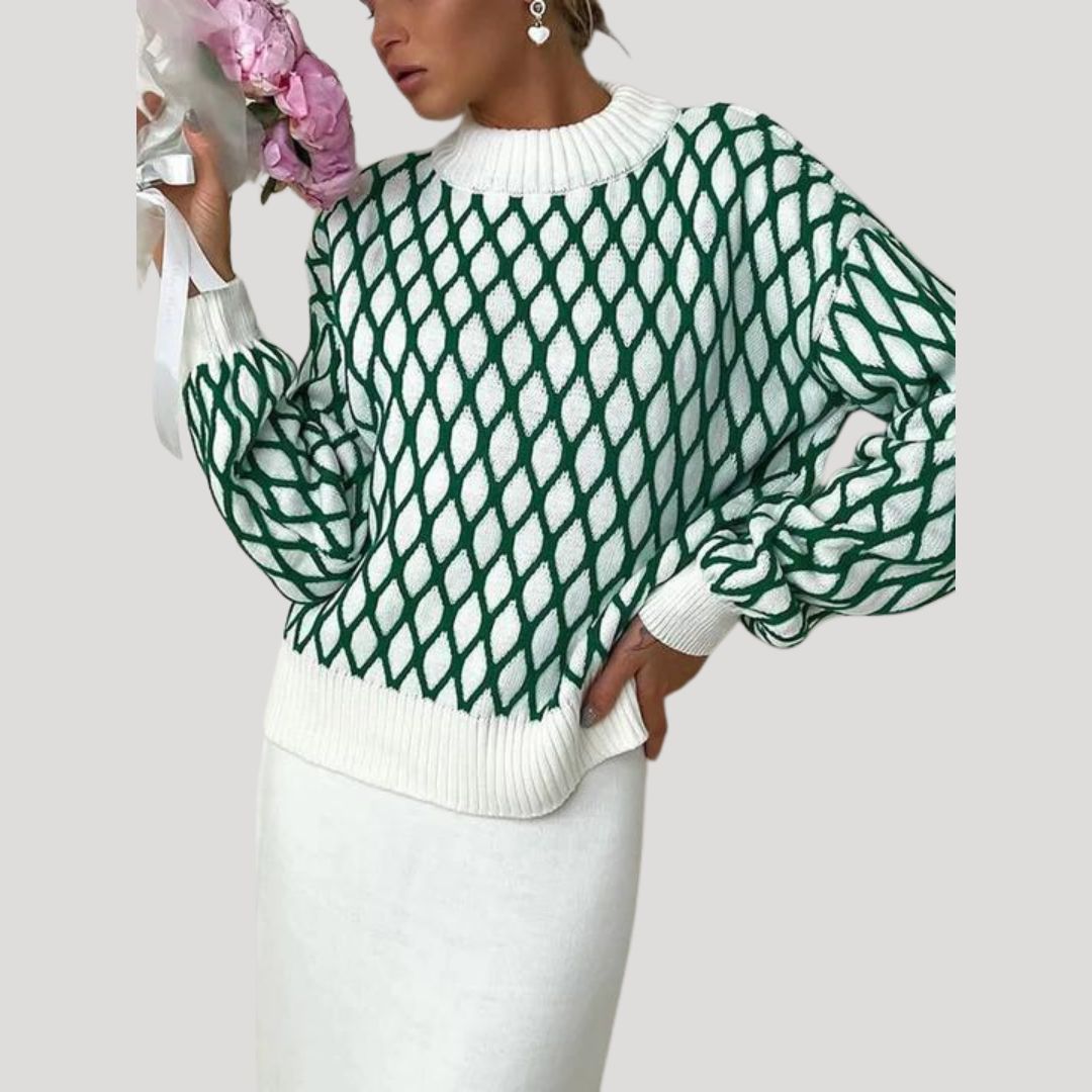 Amely - Jersey estampado con mangas globo