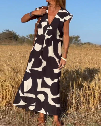 Marina - Elegante vestido de verano con estampado