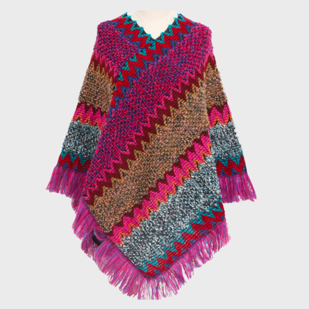 Louisa - Poncho de mujer de inspiración boho