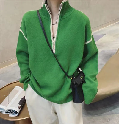 Yanis - Jersey holgado con media cremallera