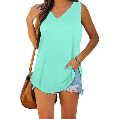Nana - Camiseta de tirantes de punto con cuello en V