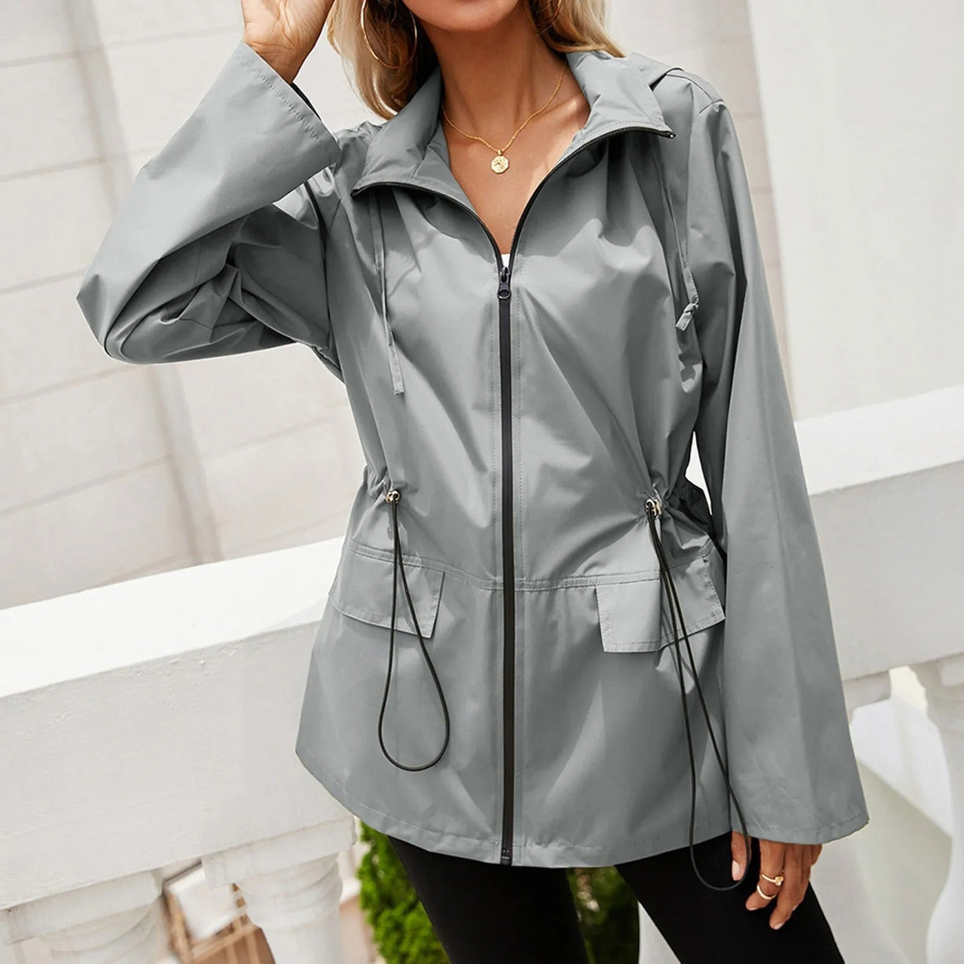 Chaqueta impermeable mujer corte moderno - Tess