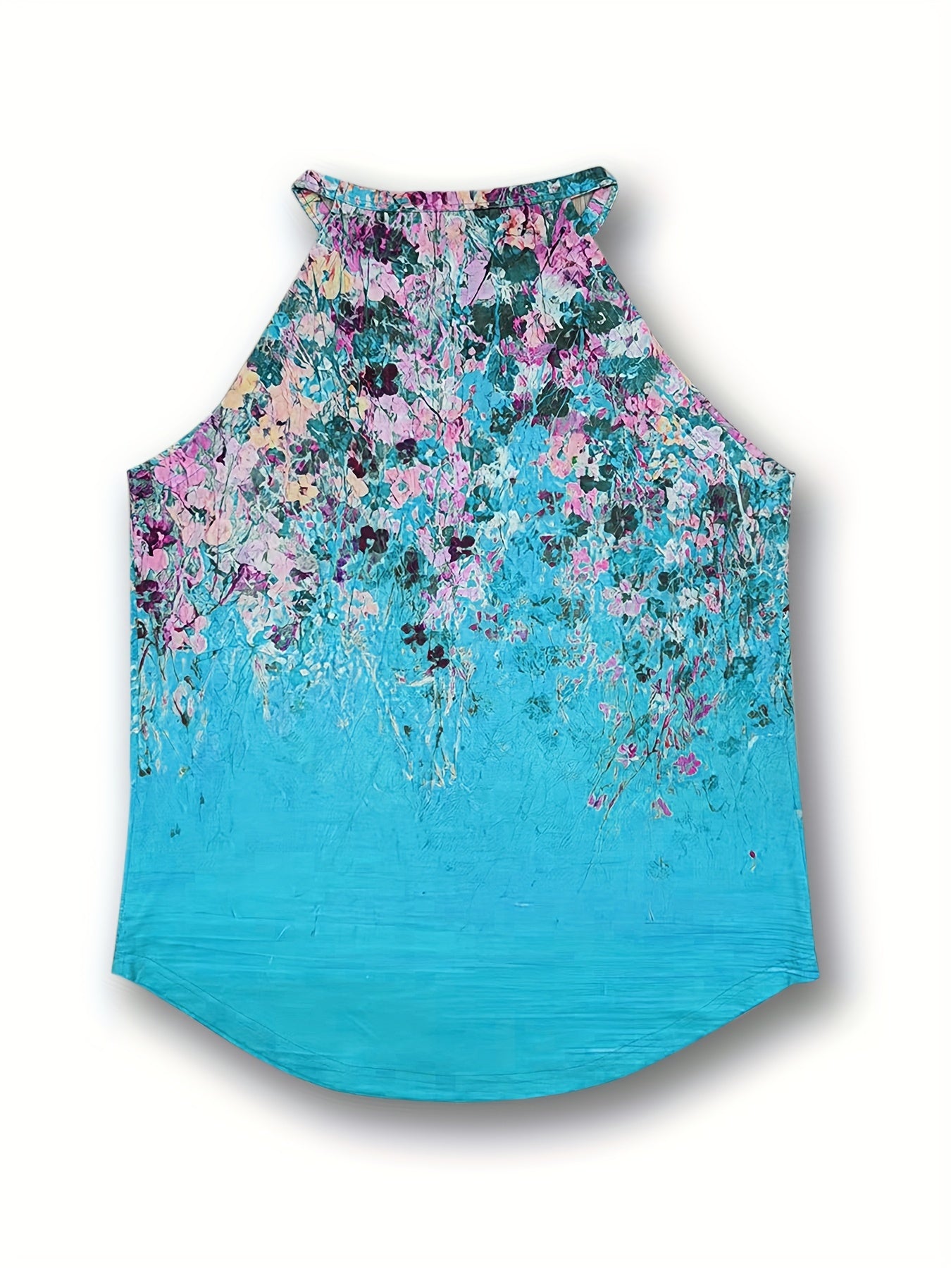 Mirana - Top con estampado floral y cuello halter