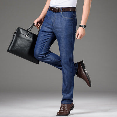 Pantalones vaqueros hombre algodón elástico corte recto - Mateo