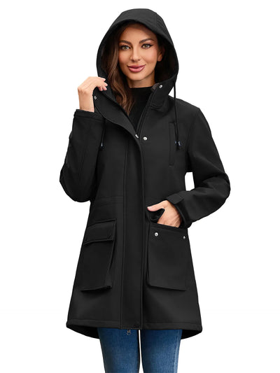 Chaqueta softshell impermeable con capucha para mujer - Elina
