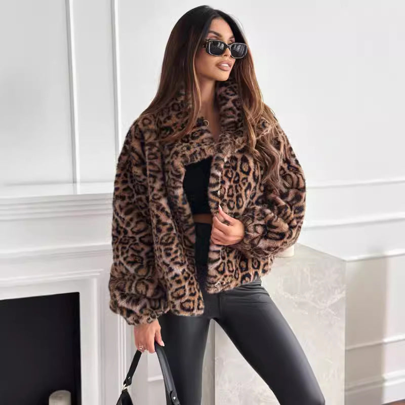 Chaqueta polar con estampado de leopardo - Nani
