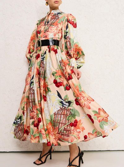 Azalea - Vestido midi Print in Fortune