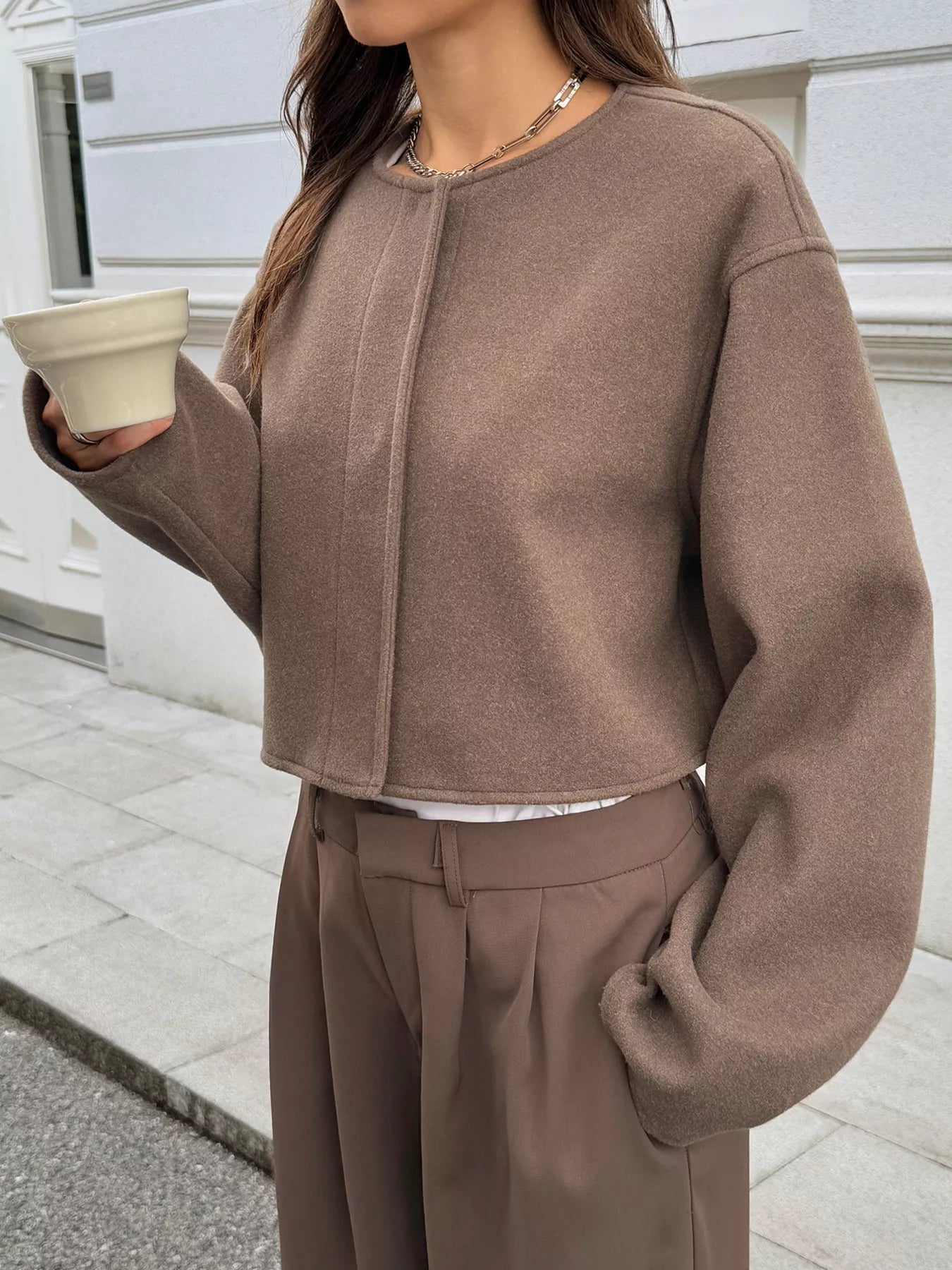 Chaqueta corta de lana para mujer - Sabrina