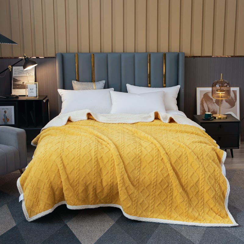 Manta térmica doble capa efecto lana suave