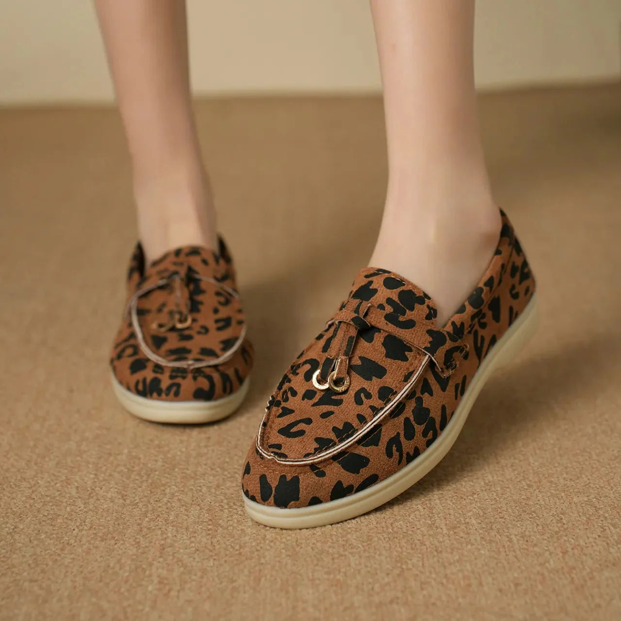 Mocasines con estampado de leopardo - Aurora