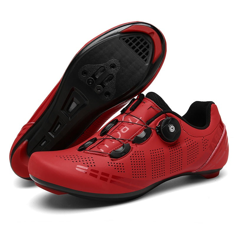 Zapatillas de ciclismo hombre ajuste rápido rojo deportivo - Velox