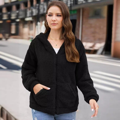 Chaqueta afelpada para mujer con cremallera - Nayara