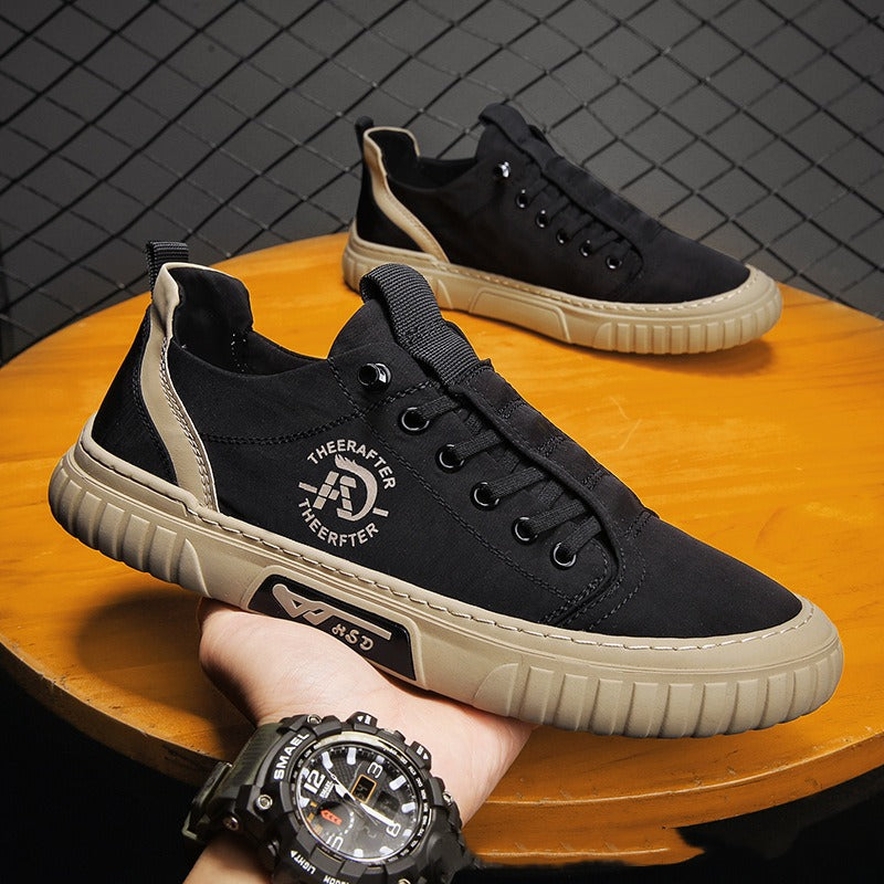 Zapatillas casuales hombre tela transpirable gris mate - Lior