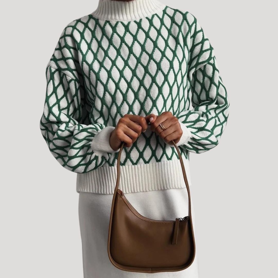 Amely - Jersey estampado con mangas globo