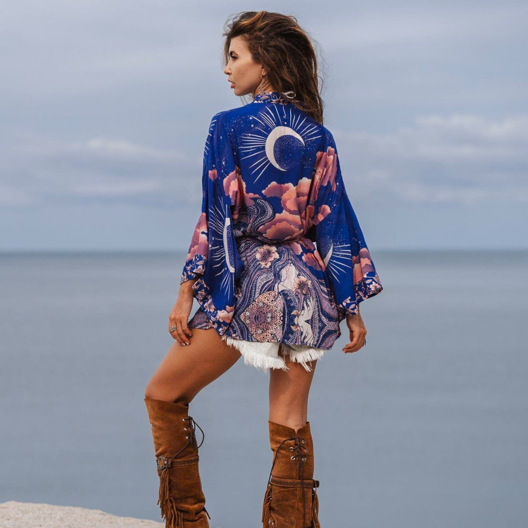 Heleen - Kimono de mujer Blue moon