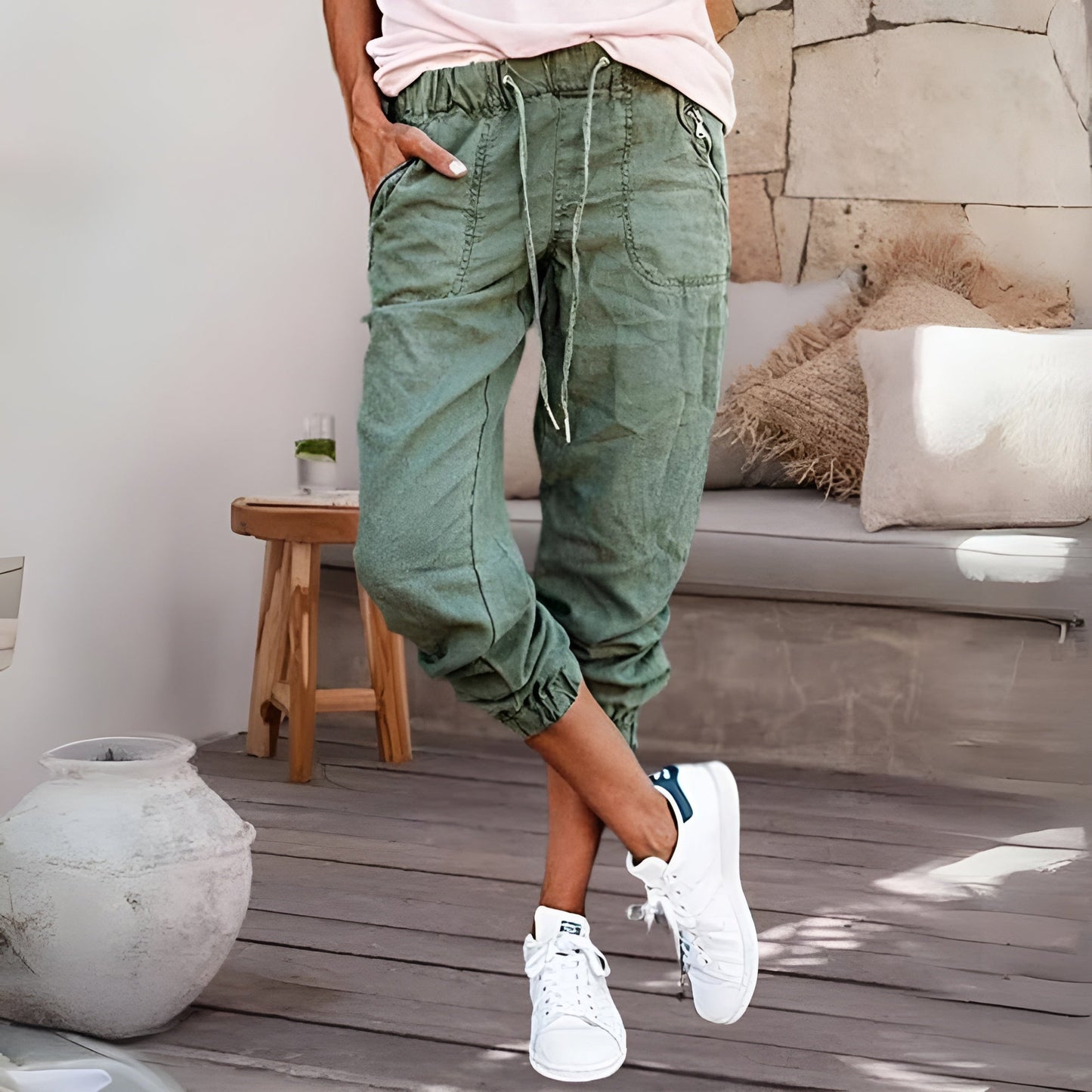 Andrea - Elegantes pantalones cargo para mujer