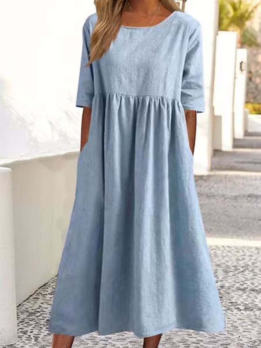 Urna - vestido midi con media manga