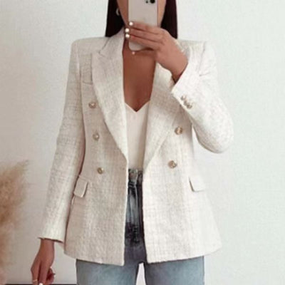 Nanette - Blazer estructurado de mujer con tapeta de doble botón