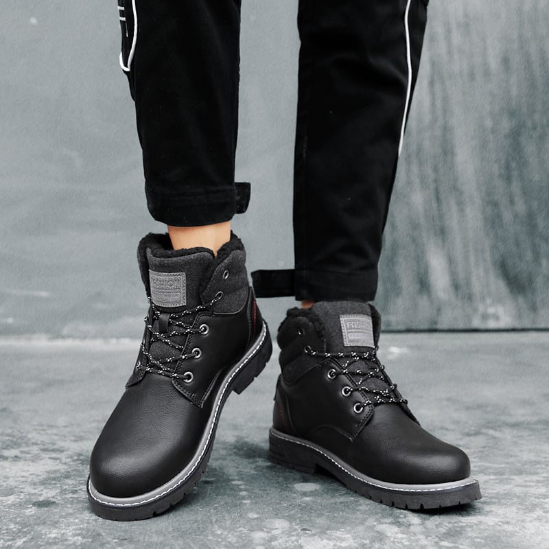 Botas casuales para hombre con forro calido y cordones - Lautaro