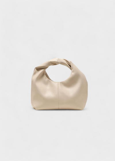 Bolso mujer tipo hobo asa redonda cuero sintético diseño moderno - Malva