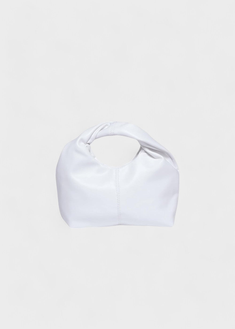 Bolso mujer tipo hobo asa redonda cuero sintético diseño moderno - Malva