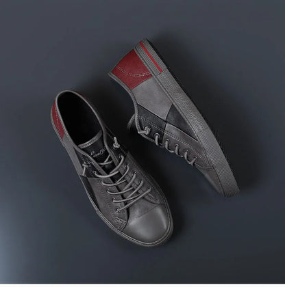Zapatillas casuales hombre bloques de color cuero sintético - Tomás