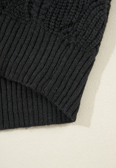 Helda - Jersey calado de manga larga y cuello en V