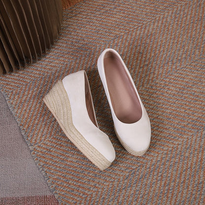 Zapatos de plataforma para mujer suela trenzada estilo alpargata - Élodie